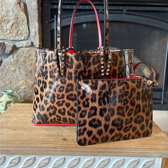 Christian Louboutin Cabata Small Gigi Animal Print Tote - Picture 1 of 8